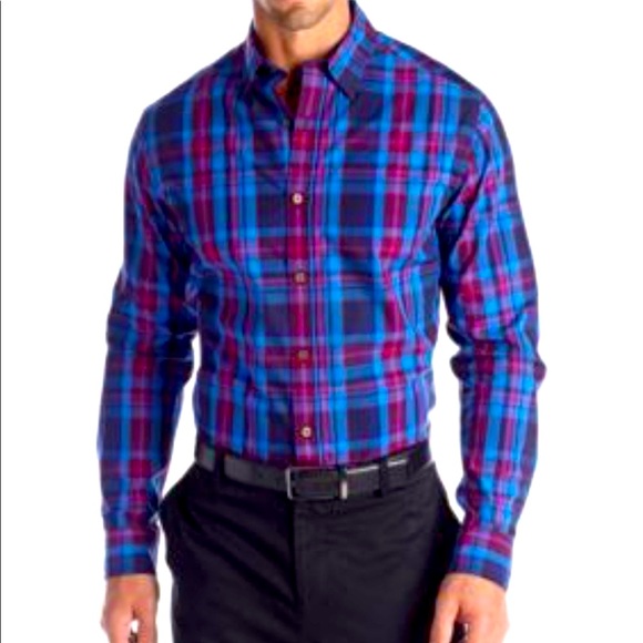 Vintage Plaid Long Sleeve Button Down Shirt XL - Picture 1 of 4